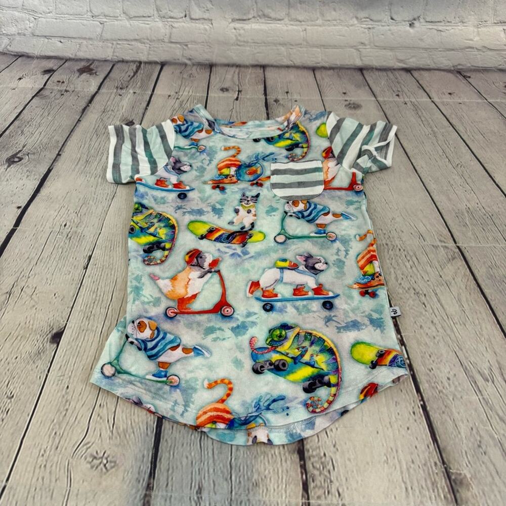 Birdie Bean Skater Print Bamboo Shirt